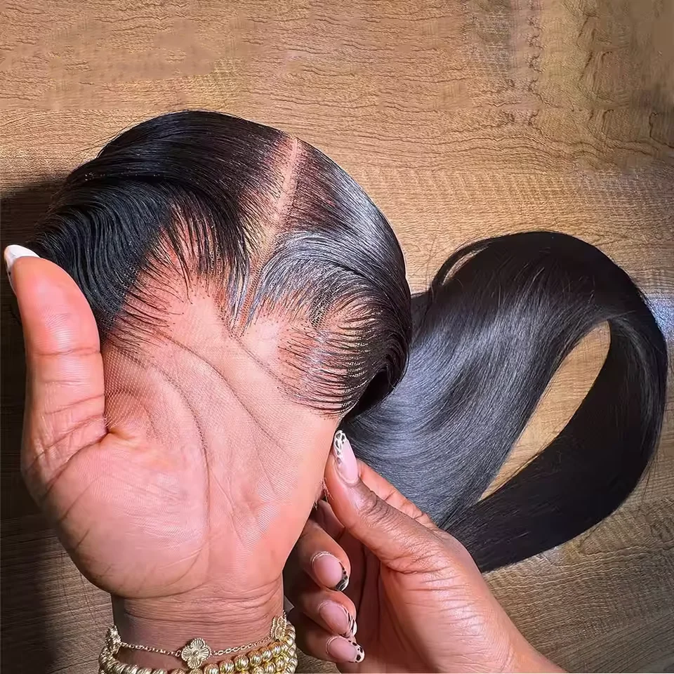 

Новый тренд Lagos Hairline Bone Straight 13x6 Кружевной фронтальный бесклеевой парик 100% человеческие волосы предварительно выщипанные женские парики Millionaire Queen