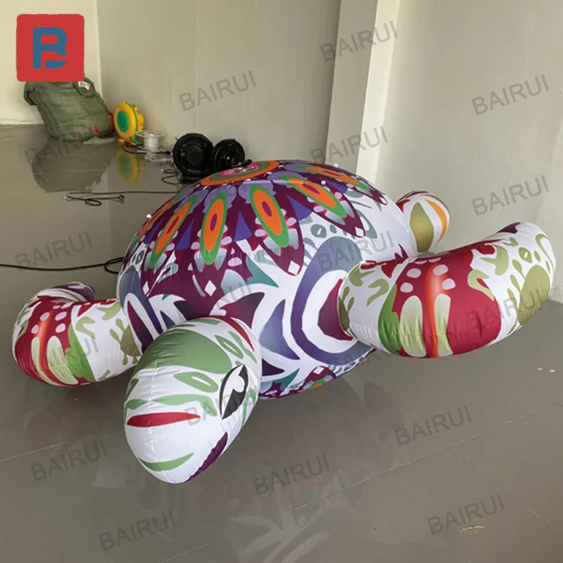 سلحفاة بحرية قابلة للنفخ مع منفاخات، دعائم تزيين كبيرة للمناسبات الخارجية ومراكز التسوق #1