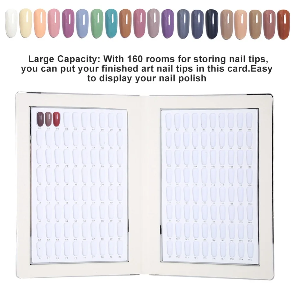 Easy Carry Foldable Nail Color Display Chart Easy Carry Book Nail Gel Color Card Nail Polish Display Book For Home Manicure