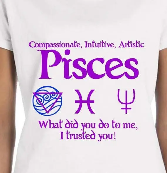 Pisces T Shirt Horoscope Birthday March Bday February Zodiac Sign TH168