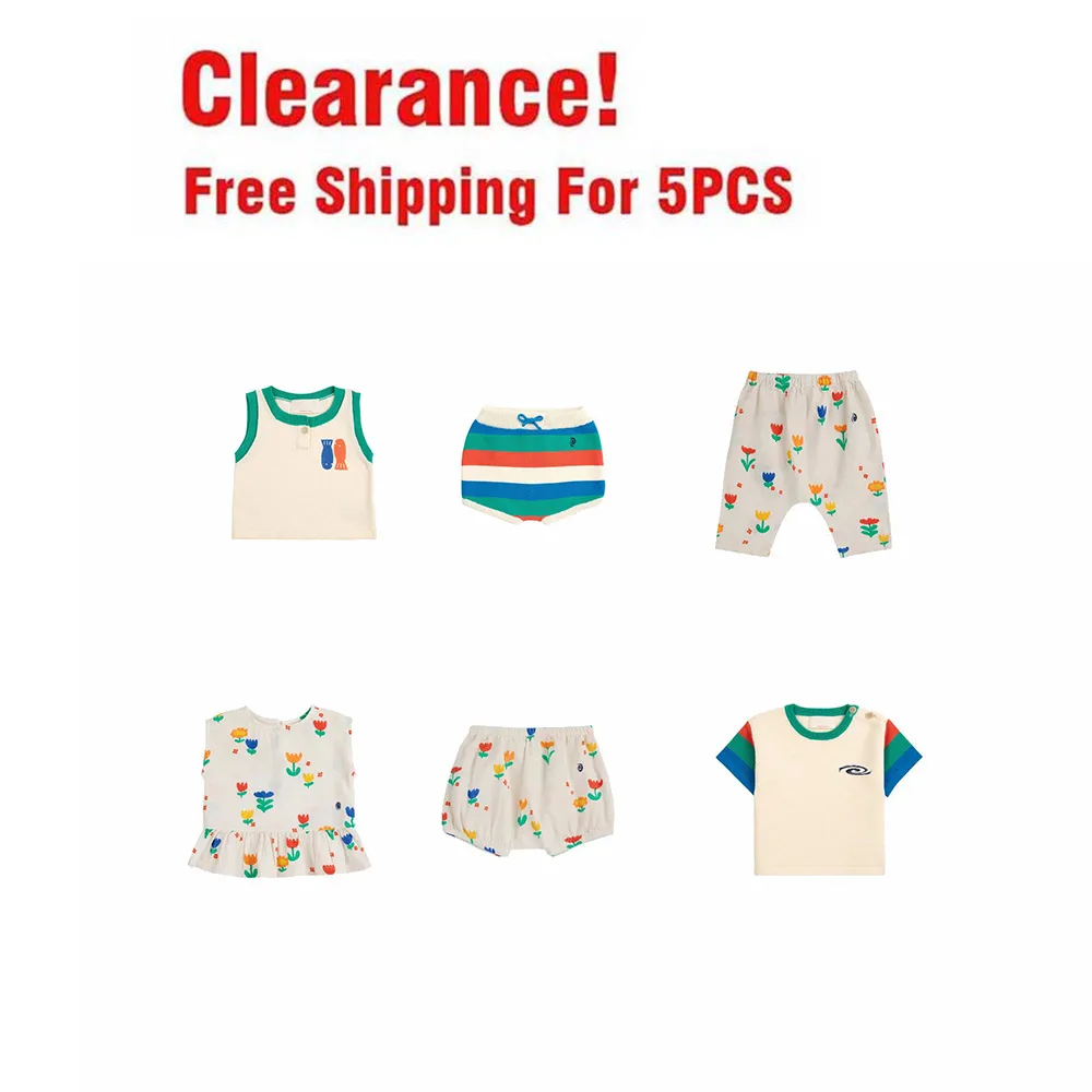 

Одежда для маленьких девочек, новинка 25SS, летний новый комплект одежды для маленьких мальчиков с милым мультяшным принтом, вязаный топ, шорты, комплект одежды