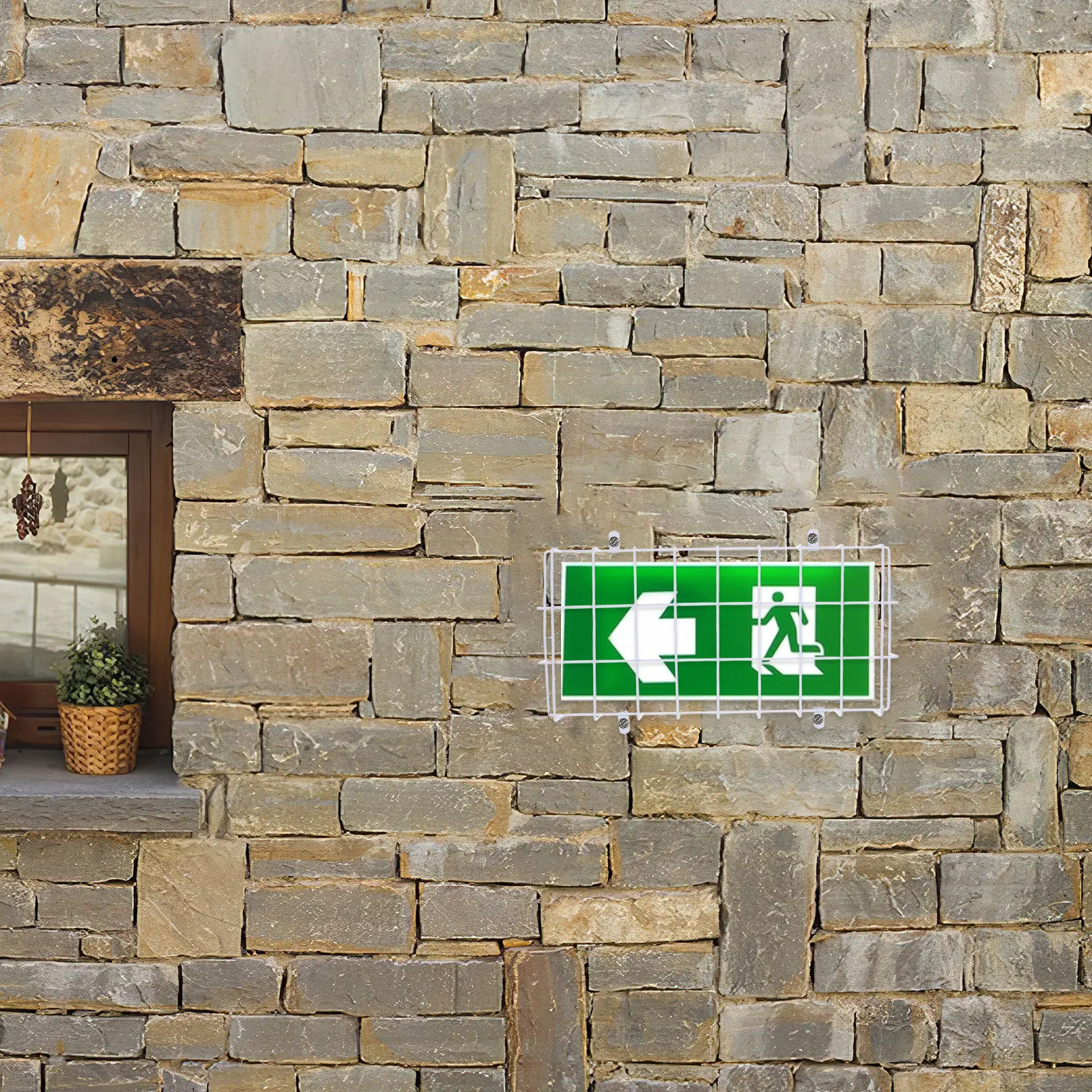 

Защитная сетка для знака аварийной эвакуации, настенная, для защиты светильников аварийного освещения в спортзалах и коммерческих помещениях