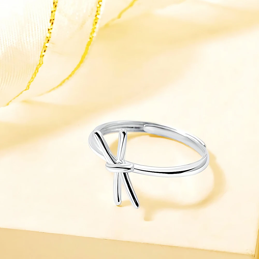 925 Sterling Silver Personality Twine Adjustable Finger Ring Irregular Geometry Open Size Ring For Women Fine Jewelry Party Gift