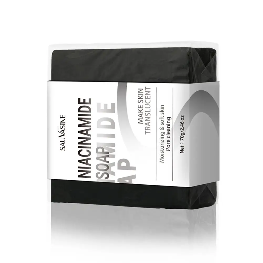 Niacinamide Anti Acne Sabonete para cuidados com a pele e reparo da pele, Pó hidratante, Carvão de bambu, Whitening Bar