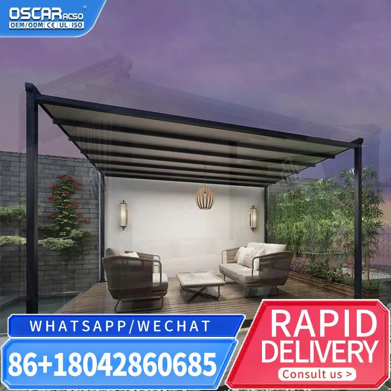 

Adjustable Waterproof Electric Pergola Canopy Creative Expandable & Stylish Similar Shade & Cover For Patio Deck Courtyard Outdo