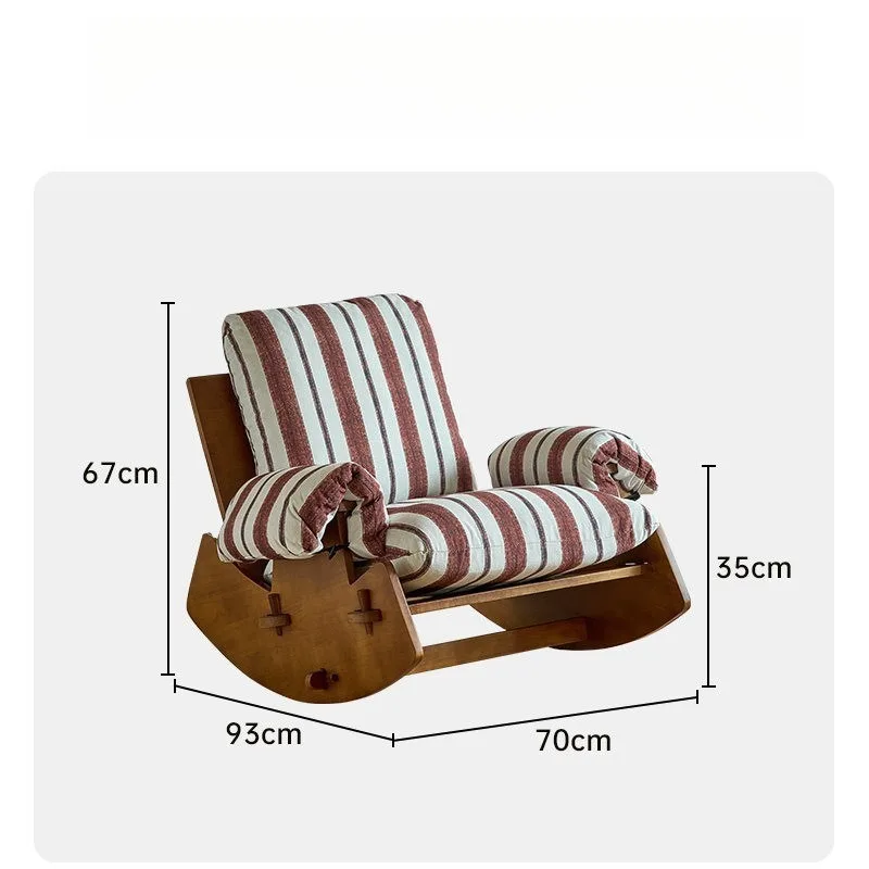 Medieval solid wood rocking chair, home, sofa retro style, leisure chair