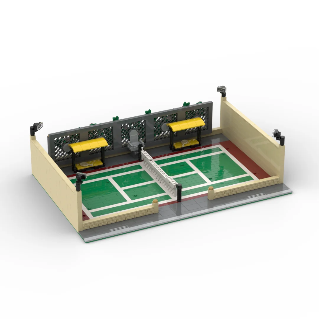 

MOC compatible Lego sports tennis court model, educational DIY toy for children, festive gift