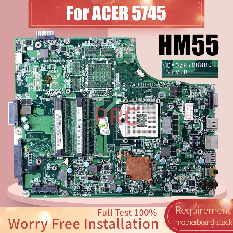 

DA0ZR7MB8D0 для ACER Aspire 5745, материнская плата для ноутбука MBPTW0600 HM55, материнская плата для ноутбука