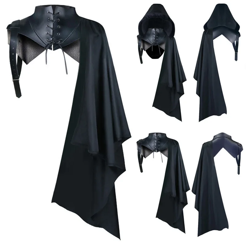 loween Devil  Costume Men's Retro Robe Stage Performance Outfit Dead God's Cloak Cosplay Par Attire