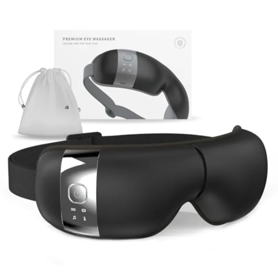 

Массажер для глаз с функцией нагрева, вибрации и музыки помогает снять напряжение, устранить темные круги, сухость и снять мигрень, а также способствует расслаблению.