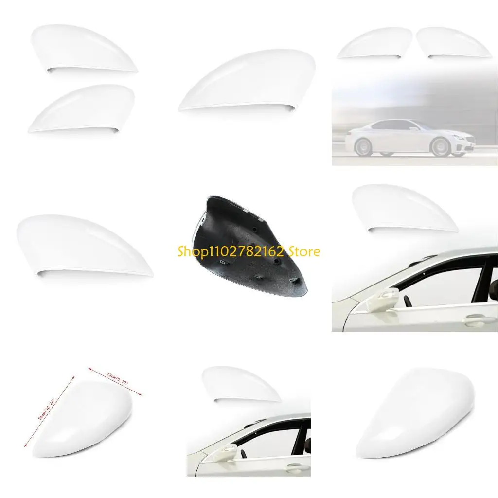 

547B Left/Right Rearview Mirror Cover Cap for Fiesta 2009-2014 White Shell