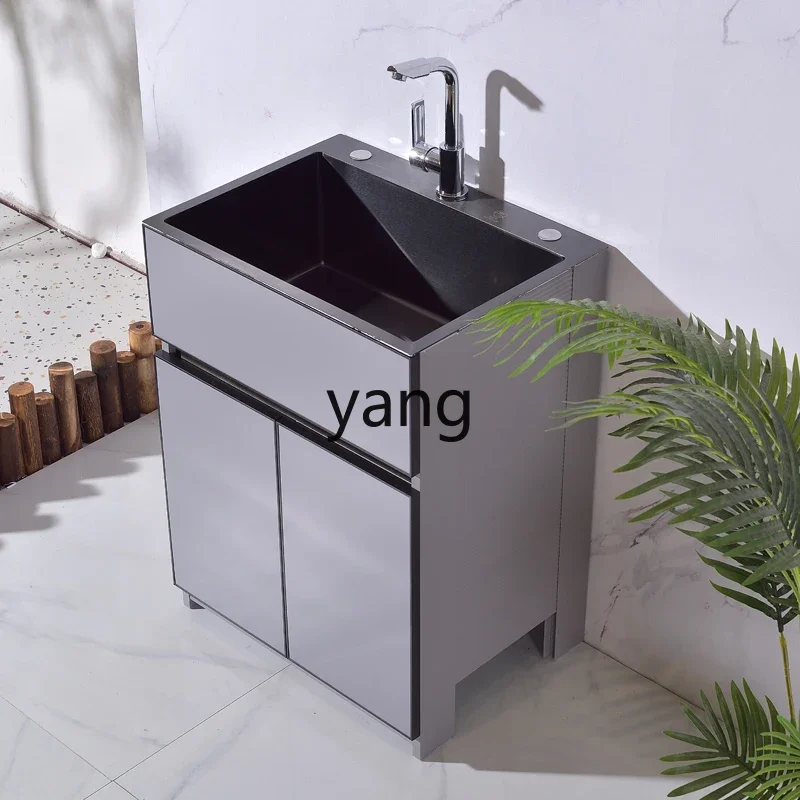 

LH stainless steel sink household kitchen vegetable basin single sink balcony wash basin sink integrated cabinet