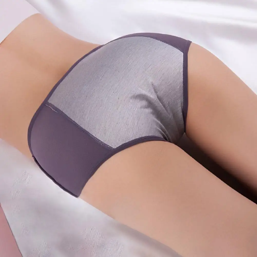 Menstrual Panties Leakproof Breathable Menstruation Briefs Oversize Mid Rise Stretchy Menstrual Women Briefs Menstrual Underwear