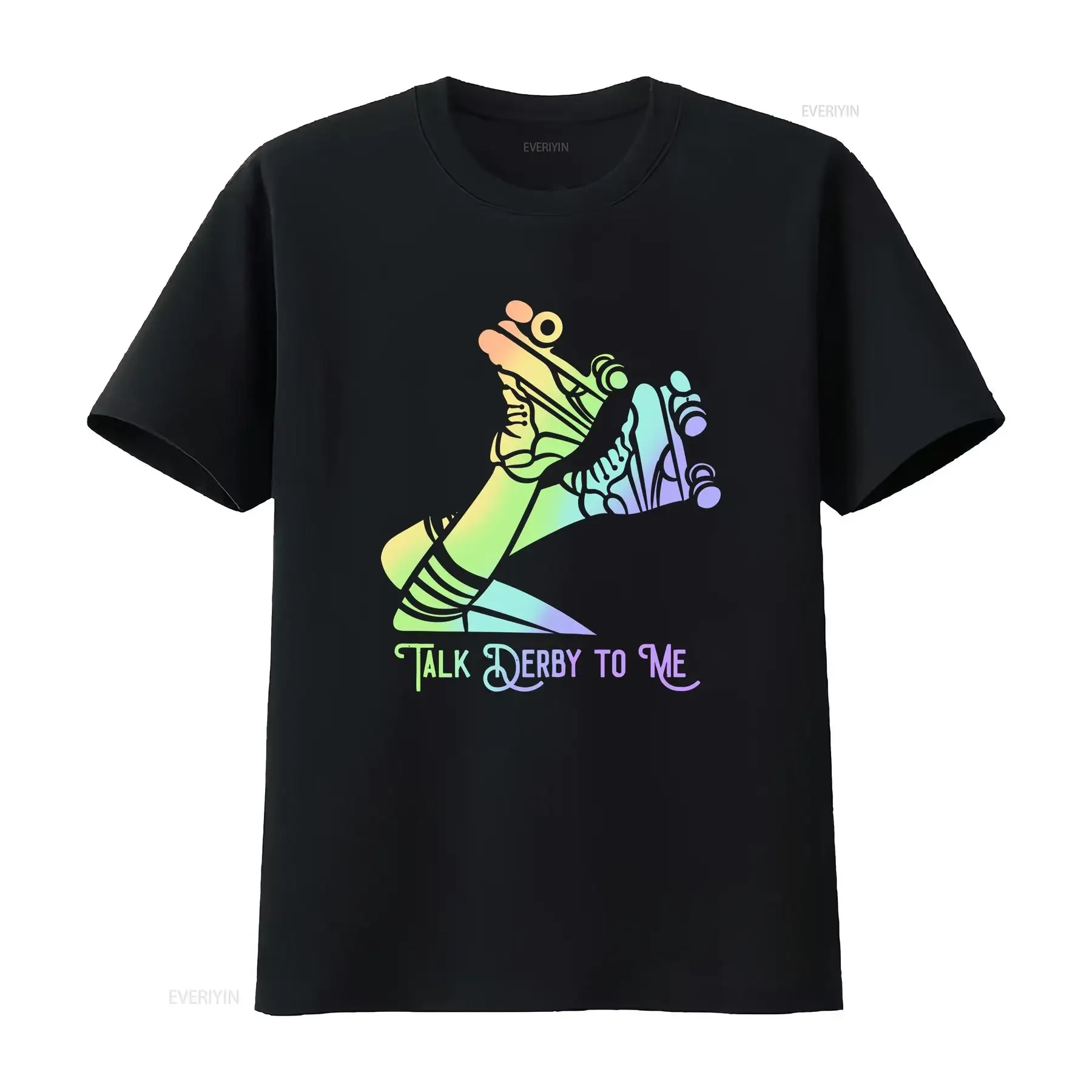 Talk Derby To Me Skater Women Skating Roller Girl T Shirt vintage Washed Stretched Soft Comfortable streetwear