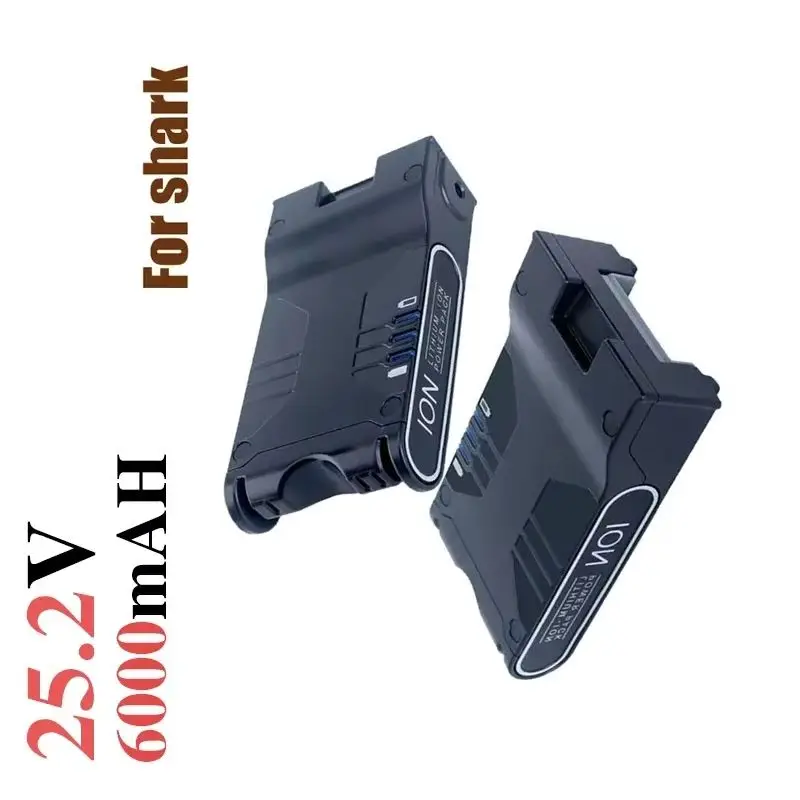 FShark Vacuum Cleaner Lithium Battery 6000mAh Compatible with S1 S2 S3 S4 S6 S7 S9 IC205 IC200C IC200W XBAT200 XBAT200AS