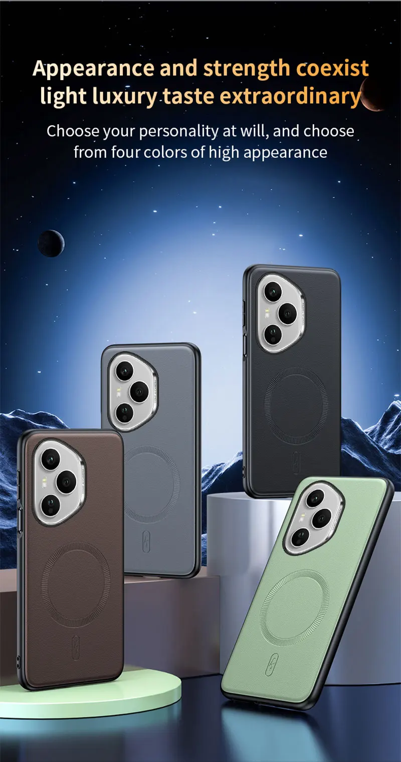Für Honor 400 Pro Hülle Magnetische Leder-Schutzhülle Für Honor 400 Pro Hochwertige Anti-Fingerabdruck Rutschfeste PC+TPU – Detail 7