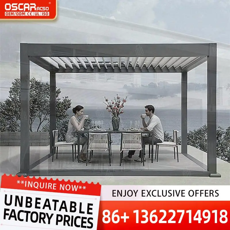 Outdoor Free standing Aluminum Sunroom Kits with 1 year Warranty for Patio Winter Garden Solarium pergola