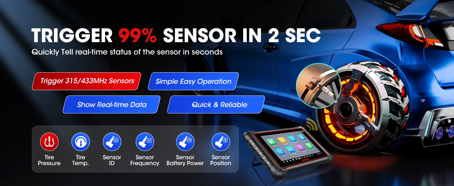 Autel Scanner MaxiPRO MP900TS, Top TPMS & ECU-Codierung wie MS906 Pro-TS | 8-Zoll MP900-TS Bidirektionales Diagnosegerät, 3000+ Tests, 40+ Servicefunktionen, Erweitertes Modell von MaxiSYS MS906 PRO MP900BT MK900TS, Auto Scan 2.0, OS11.0 – Detail 6