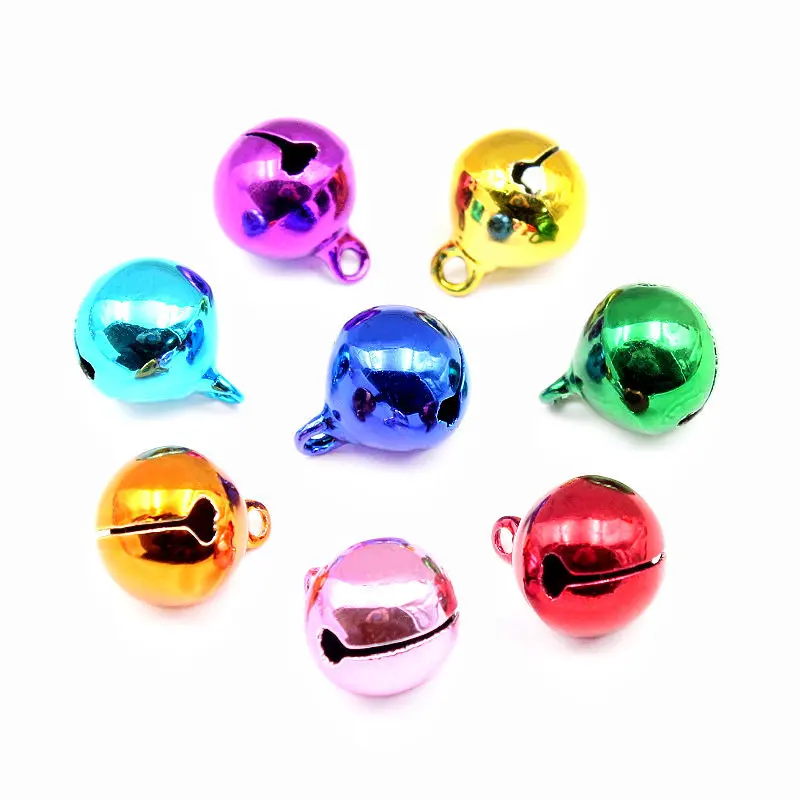 15Pcs Copper Jingle Bells Matte Loose Beads Bell For Wedding Party Christmas Decorate Pendants DIY Earring Handmade Accessories