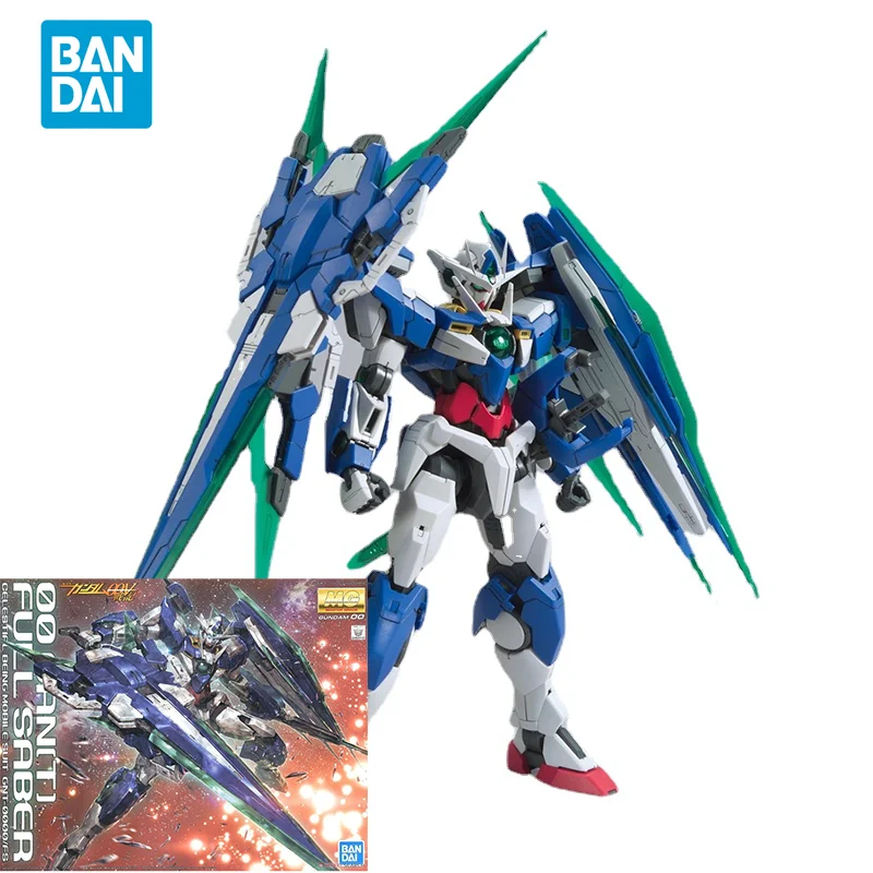 

Bandai Original GUNDAM Anime Model MG 1/100 00 QANT FULL SABER GUNDAM Action Figure Assembly Model Toys Gifts for Children