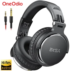 Oneodio EKSA P100 3.5/6.35mm Wired Studio HiFi Headphones Over Ear Professional Hi-Res DJ Monitor Headset With Mic For Guitar