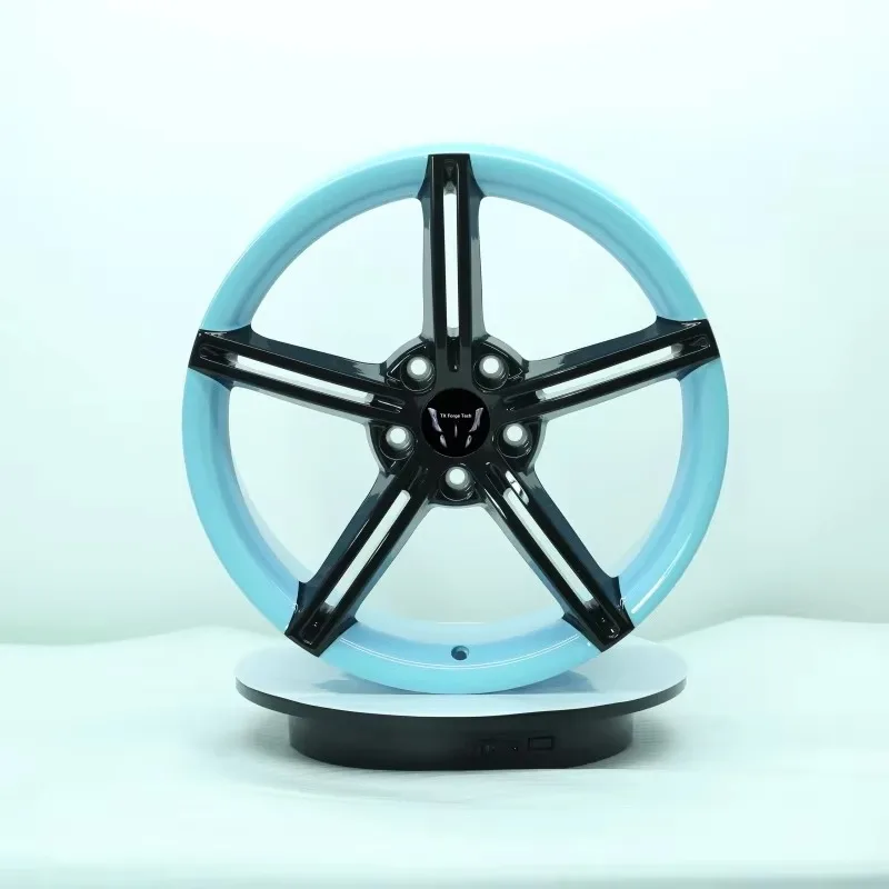 Factory Hot Sale Forged Wheels OEM ODM 19 20 21 22 Inch Blue and Black Aluminum Alloy Rim for Cars
