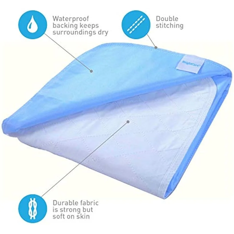 Soft Large Absorbent Waterproof Bed Pad with Tuckable Sides 36 x 60 Inch - Washable 300x for XL Tuck in Underpad Incontinence P