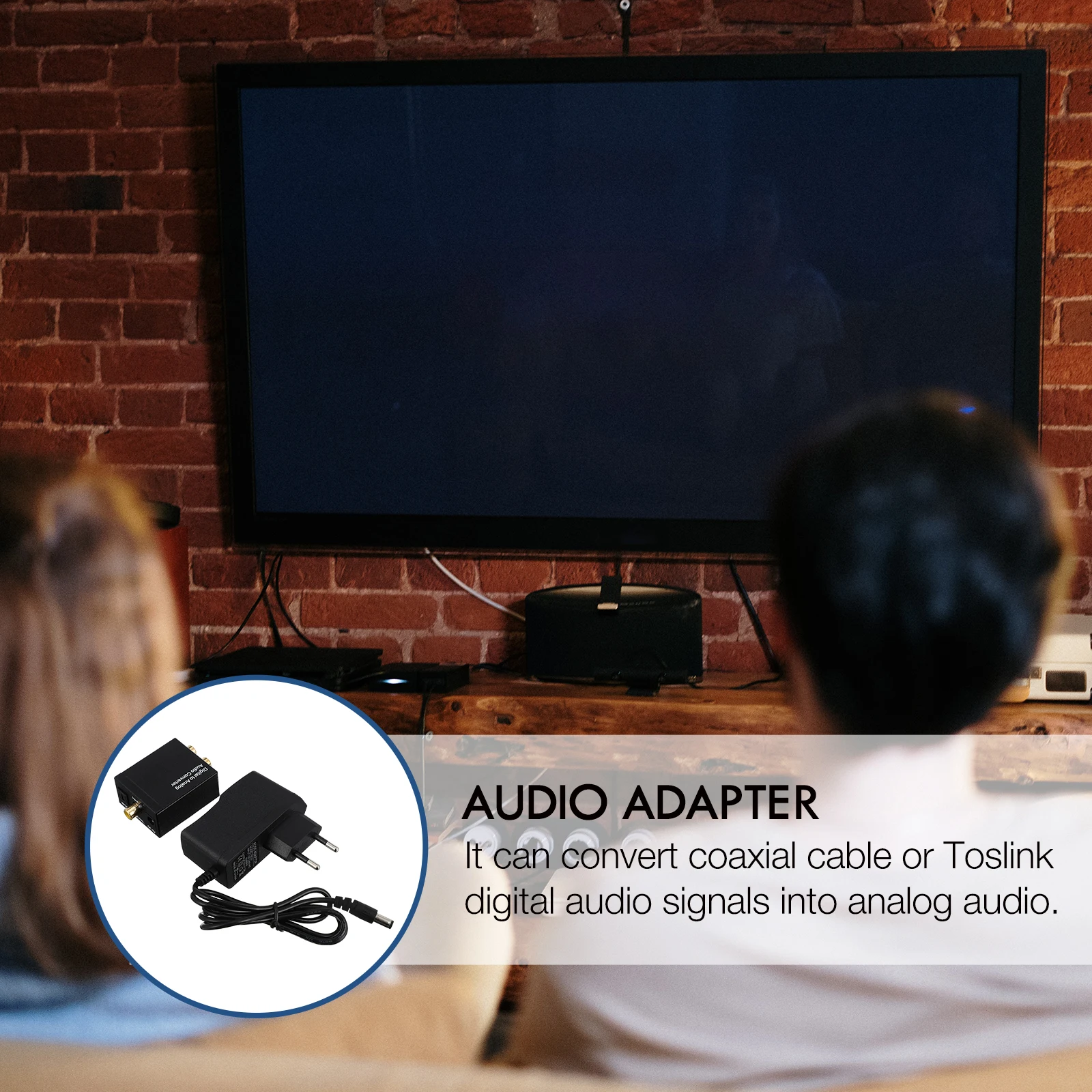 

Digital Audio Converter 24bit S/PDIF Digital to Analog Adapter Optical to 3.5mm L/R .1 48-96KHz Sampling