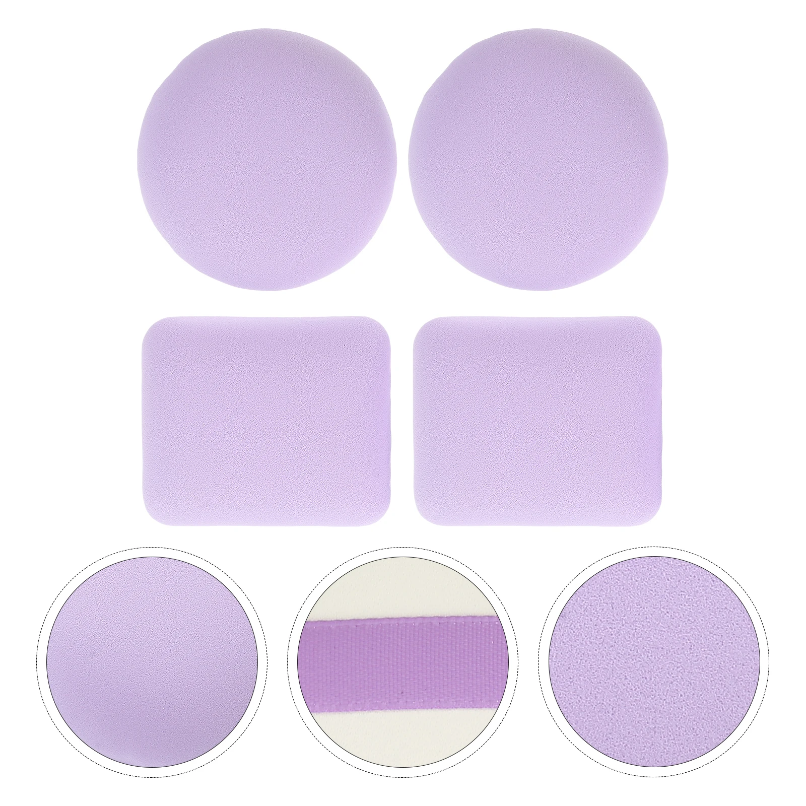 

4 pcs 2 Pink Sponges Cotton Soft Body Face 55mm Makeup Sponge Powder Loose Setting Blender Tool