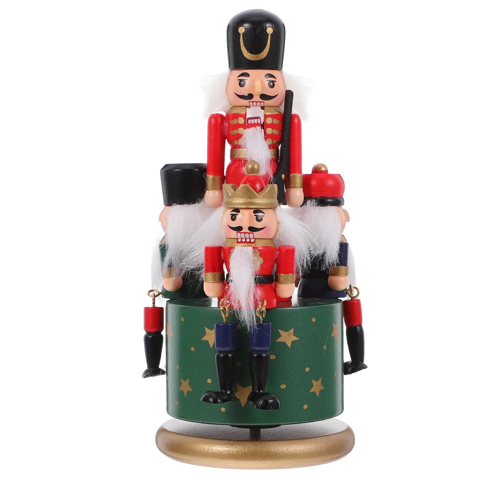

Music Box Decoration Nutcracker Figure Wind up Boxes Christmas Ornaments Toys Crafts Tabletop Xmas Supplies Vintage
