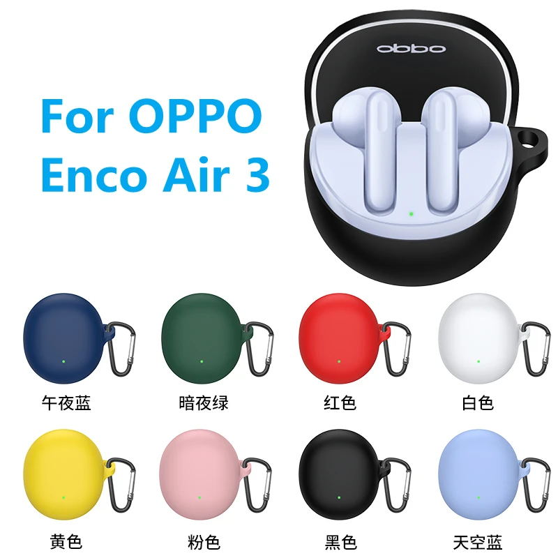 For OPPO Enco Air 3 Air3 Soft Silicone Cover Wireless Bluetooths Earphone Washable Charging Case Protective Sleeve Bag