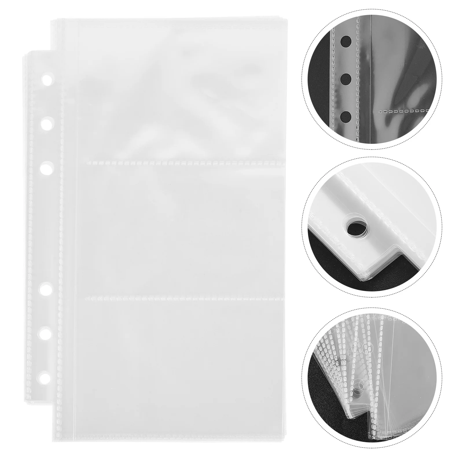 

50pcs Scrapbook Refill Pages A6 Clear Protective Sheets For Photo Album Currency Postcards Storage Pvc Scrapbook Binder