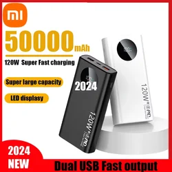 Xiaomi 120W Fast Charging Powerbank 50000mAh High Capacity Power Bank Portable Battery Charger For iPhone Samsung Huawei  NEW