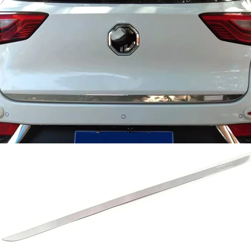 For MG HS ZS GS Car Exterior Rear Trunk Tailgate Door Bottom Steamer Lid Cover Trim Stainless Steel Accessory