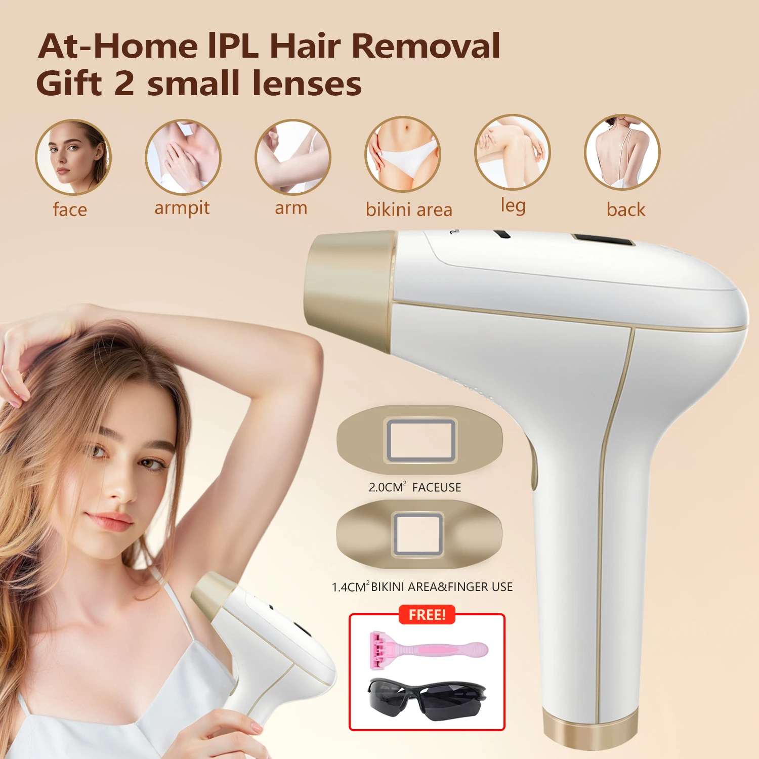 Professional IPL Laser Hair Removal Device 3 Light-out Window Cooling Painless Permanent Whole Body Bikinis Trimmer IPL Epilator