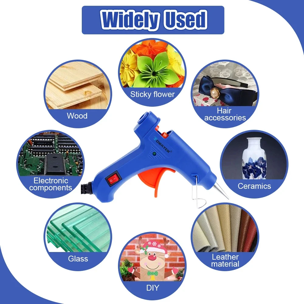 Hot Melt Glue Gun Industrial 20W Mini Guns Thermo Electric Mini Heat Temperature Thermo Electric Repair Tool with Glue Sticks