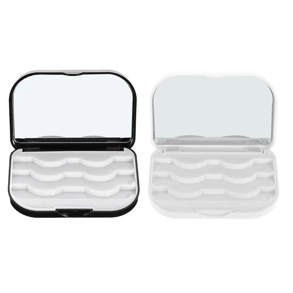 Boîte de rangement de faux cils réutilisables, 2 pièces, étui de rangement léger et Simple pour femmes, boîte d'emballage de cils