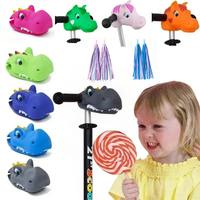 1PC Unicorn Head Toy Scooter Handlebars For Children Bicycle Decoration Animal Scooter Bike Accessories Kids Birthday Gifts