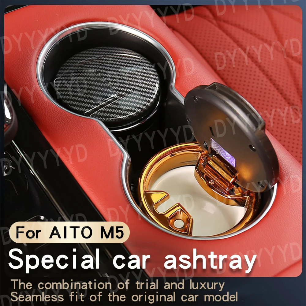 for Huawei Aito Wenjie new M5 car ashtray with lid Wenjie special vehicle general ceramic liner interior Auto Accessories