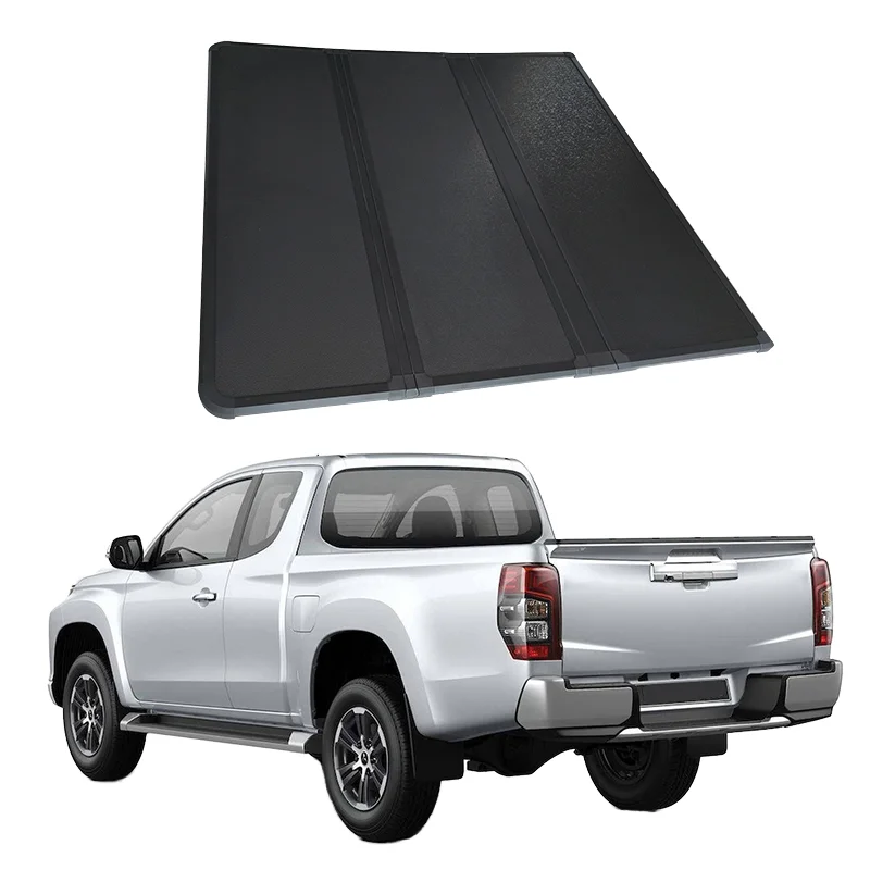 Aluminum Hard Folding Tri Fold For Truck Accessories Tard Pickup Bed Covers Tonneau Covers For Nissan Titan 5.5ft