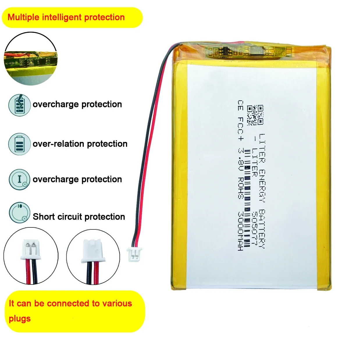 505077 3000mah 3.8V akumulator Lipo dla ANBERNIC RG350 RG350M konsola do gier e-books GPS PDA