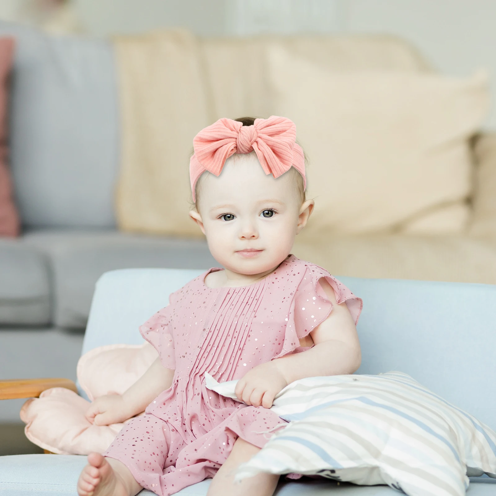 

5 Pcs Baby Bow Headb s Girls Headb Toddler Hair Accessories Blue Adjustable Newborn Bowknot Infant Girl Photo Gifts Hairb