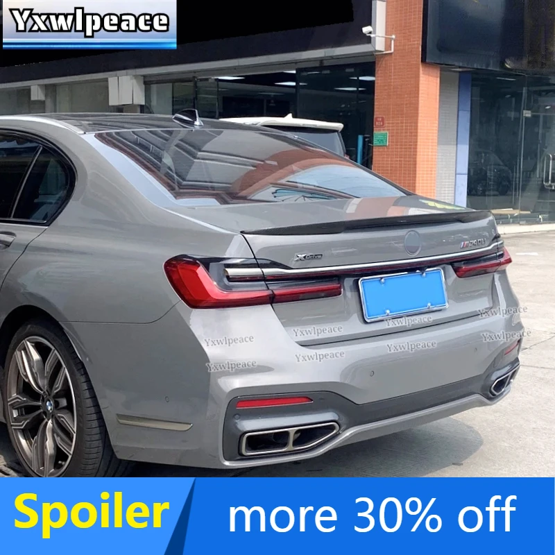 

P Style Carbon Fiber Rear Trunk Spoiler Wing Car Styling for BMW G11 G12 740i 750i 760i Sedan 2016 2017 2018 2019 2020 2021