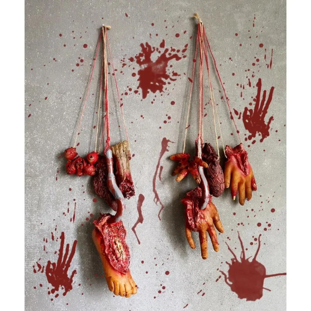 1pcs Horror Human Body Organ Halloween Bloody Broken Hand Finger Eyes Organ Scary Haunted Home House Party Decoration Prank Prop