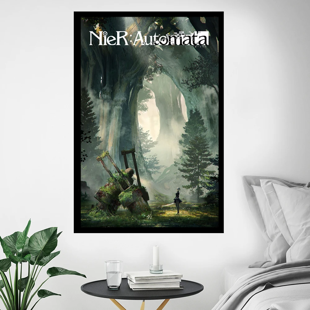 The Game NieR:Automata Poster Decoration Painting Fight Game Girl  HD Canvas Painting wall art decorative Home Custom size