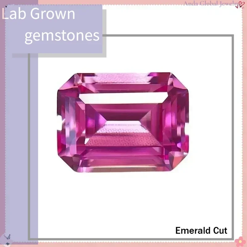 

M-Lab Grown Sapphire Pink Color for Jewel Making DIY Ring Necklace Earrings Main Materials with GRA Certificate Daily Matching