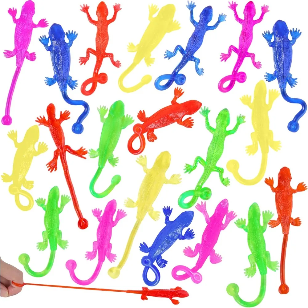 

48Pcs Sticky Lizards Party Favors, Party Table Favors Set for Kids, Holiday Traditions, Classroom Treasure Box, Carnival P