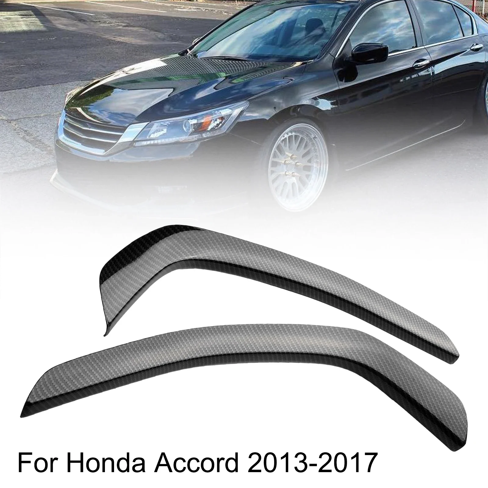 

2pcs Console Center Gear Shift Side Strip Trim Cover For Honda For Accord 2013-17 Gear Shift Side Strip Trim Cover