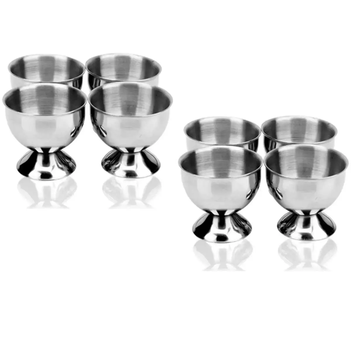 【TODAY-BUY】~@ 8pcs Stainless Steel Egg Cup Holder - Egg Cup, Egg Holder - Kitchen Tool Set - Round Egg Cup Holder