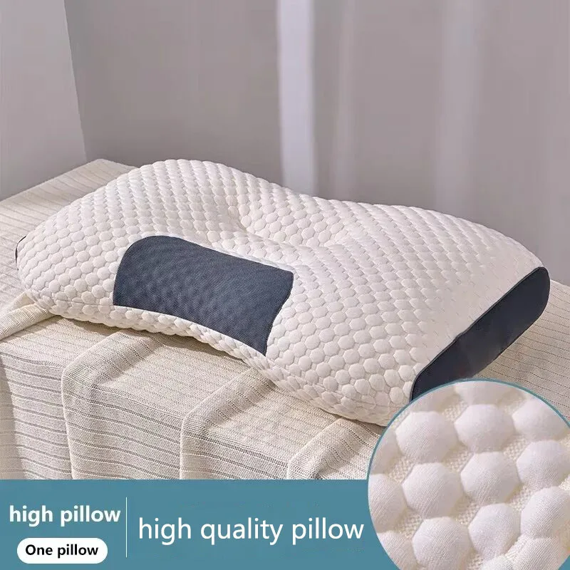 2025 NEW Honeycomb massage pillow pillow to protect cervical vertebra to help sleep home pillow core antibacterial and anti-mite